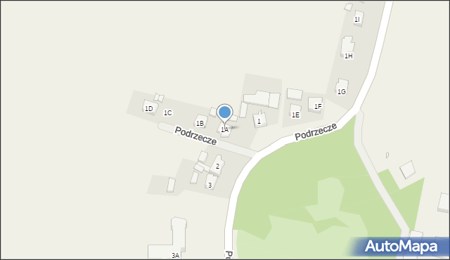 Podrzecze, Podrzecze, 1A, mapa Podrzecze
