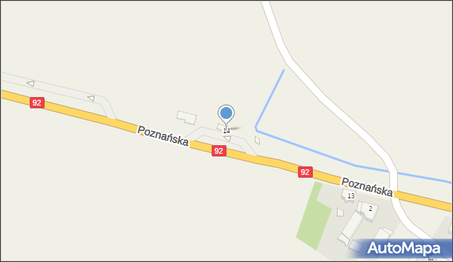 Podrzewie, Poznańska, 14, mapa Podrzewie