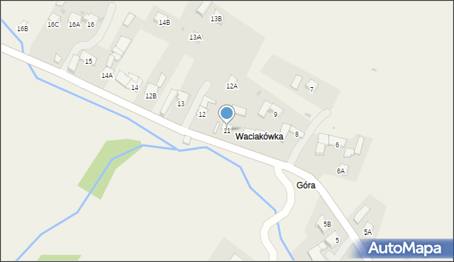 Podsarnie, Podsarnie, 11, mapa Podsarnie