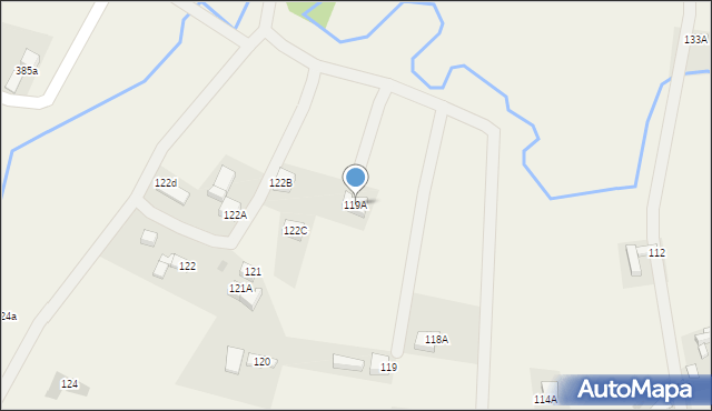Podsarnie, Podsarnie, 119A, mapa Podsarnie