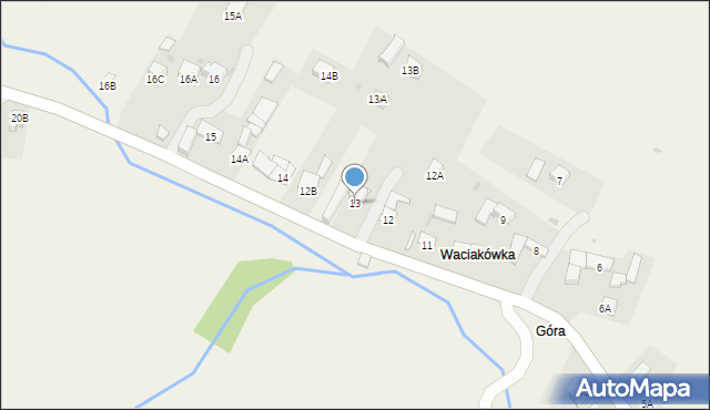 Podsarnie, Podsarnie, 13, mapa Podsarnie