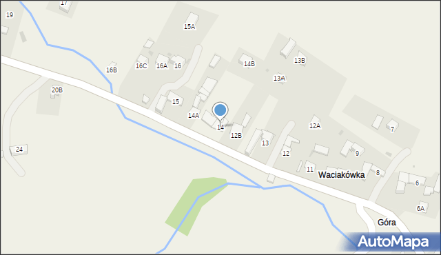 Podsarnie, Podsarnie, 14, mapa Podsarnie