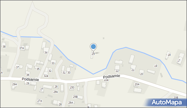 Podsarnie, Podsarnie, 23, mapa Podsarnie