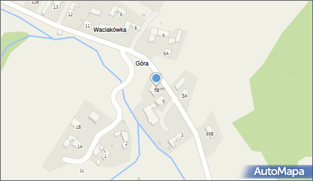 Podsarnie, Podsarnie, 5B, mapa Podsarnie