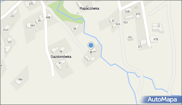 Podsarnie, Podsarnie, 96, mapa Podsarnie