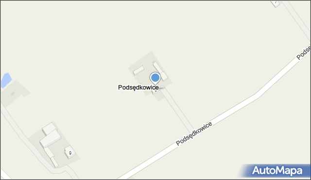 Podsędkowice, Podsędkowice, 8, mapa Podsędkowice