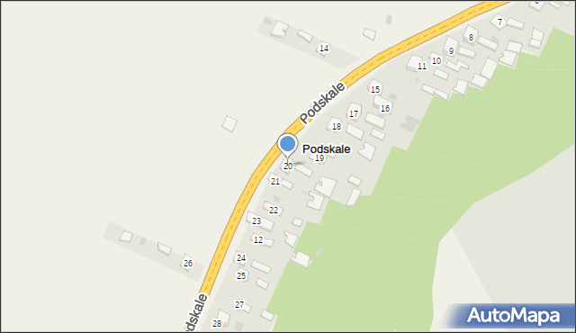 Podskale, Podskale, 20, mapa Podskale