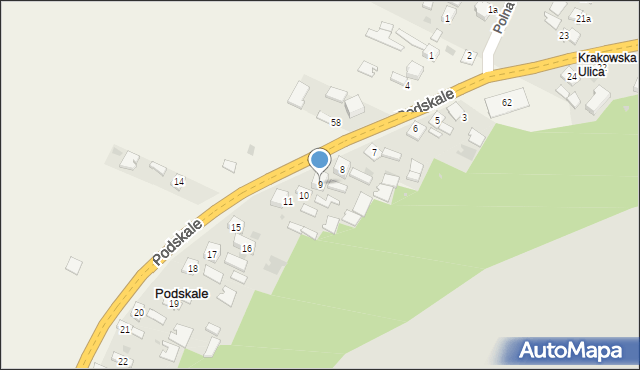 Podskale, Podskale, 9, mapa Podskale