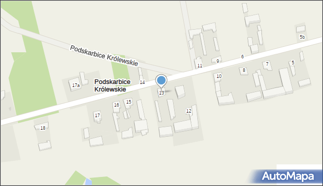 Podskarbice Królewskie, Podskarbice Królewskie, 13, mapa Podskarbice Królewskie