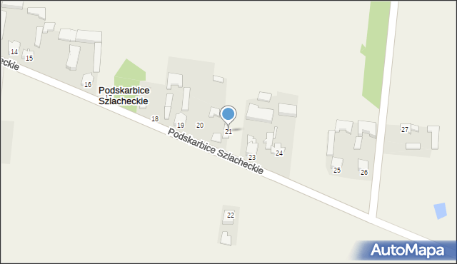 Podskarbice Szlacheckie, Podskarbice Szlacheckie, 21, mapa Podskarbice Szlacheckie