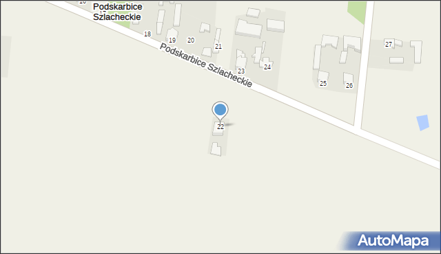 Podskarbice Szlacheckie, Podskarbice Szlacheckie, 22, mapa Podskarbice Szlacheckie