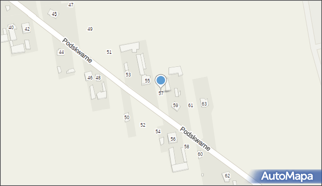 Podskwarne, Podskwarne, 57, mapa Podskwarne