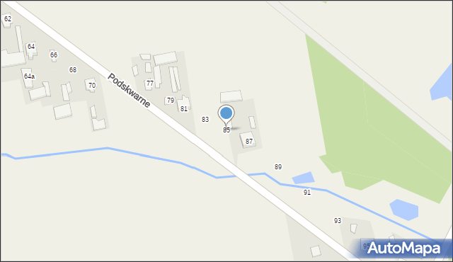 Podskwarne, Podskwarne, 85, mapa Podskwarne