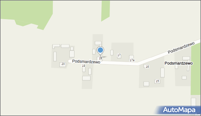 Podsmardzewo, Podsmardzewo, 18, mapa Podsmardzewo