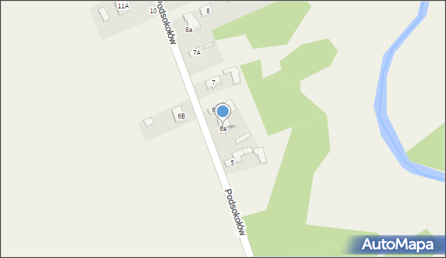 Podsokołów, Podsokołów, 6a, mapa Podsokołów