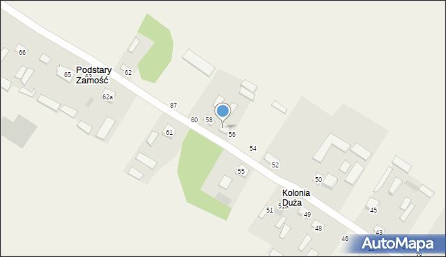 Podstary Zamość, Podstary Zamość, 57, mapa Podstary Zamość