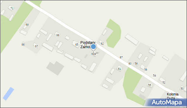 Podstary Zamość, Podstary Zamość, 62a, mapa Podstary Zamość