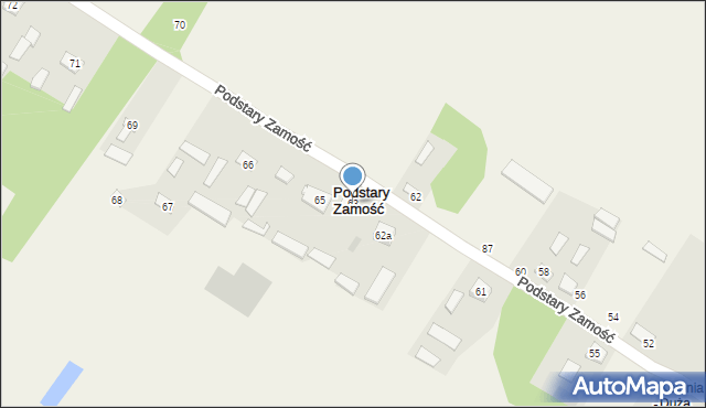 Podstary Zamość, Podstary Zamość, 63, mapa Podstary Zamość