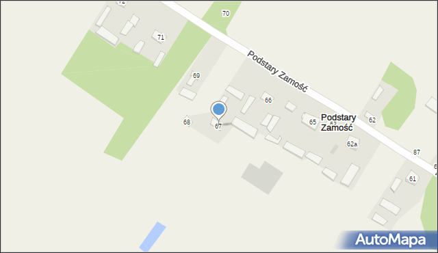 Podstary Zamość, Podstary Zamość, 67, mapa Podstary Zamość