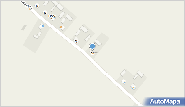 Podstary Zamość, Podstary Zamość, 78, mapa Podstary Zamość