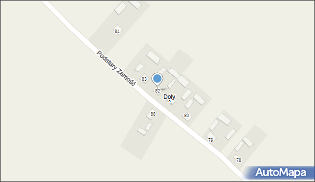 Podstary Zamość, Podstary Zamość, 82, mapa Podstary Zamość
