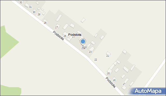 Podstoła, Podstoła, 23a, mapa Podstoła