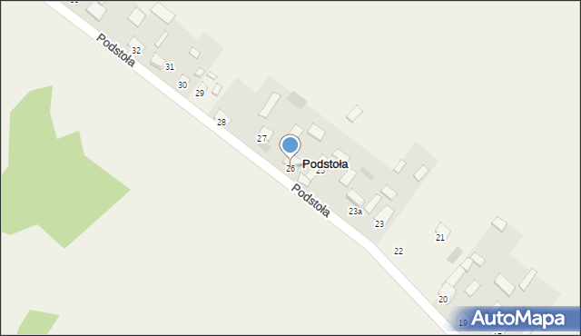 Podstoła, Podstoła, 26, mapa Podstoła