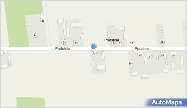 Podstoła, Podstoła, 31, mapa Podstoła