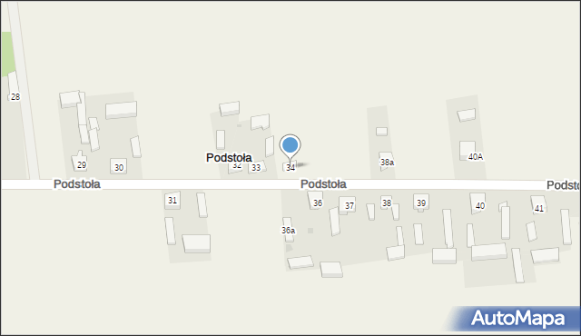 Podstoła, Podstoła, 34, mapa Podstoła