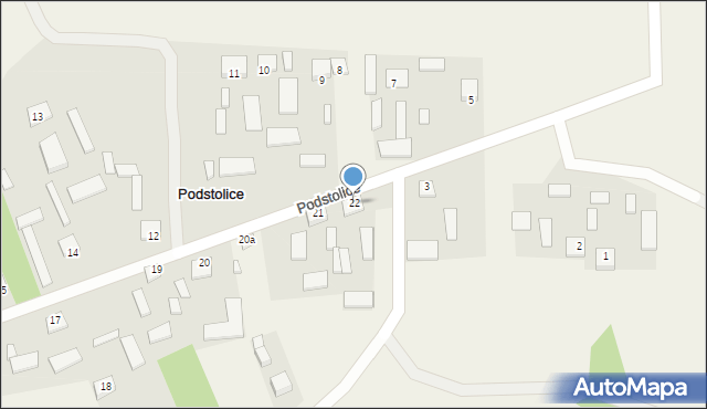 Podstolice, Podstolice, 22, mapa Podstolice