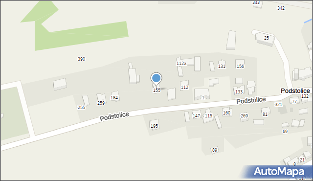 Podstolice, Podstolice, 155, mapa Podstolice