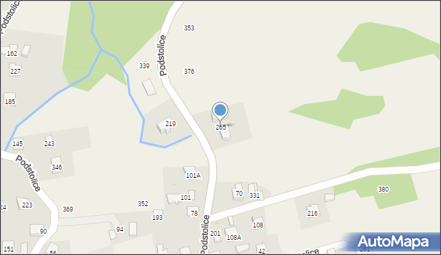Podstolice, Podstolice, 265, mapa Podstolice