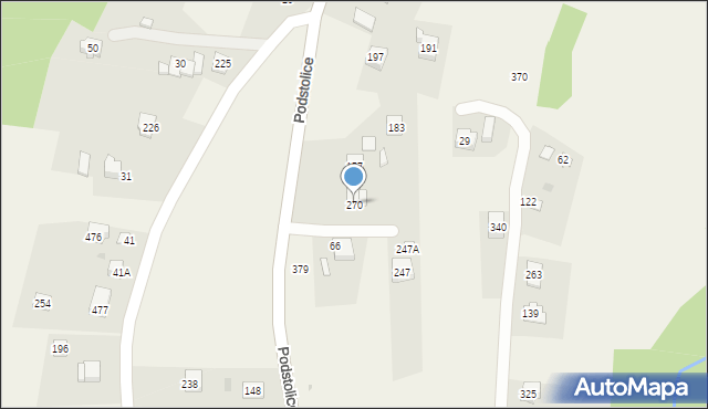 Podstolice, Podstolice, 270, mapa Podstolice