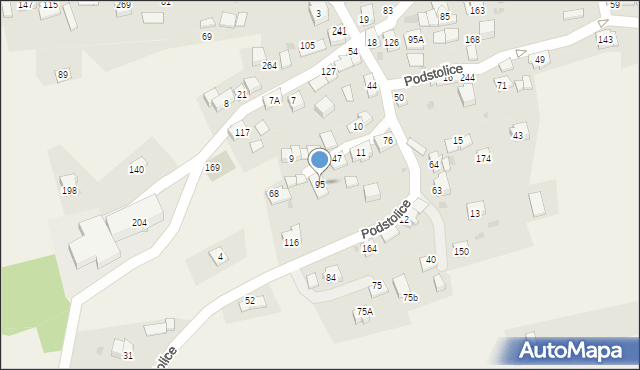 Podstolice, Podstolice, 95, mapa Podstolice