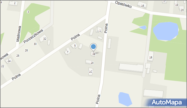 Podstolice, Polna, 1a, mapa Podstolice