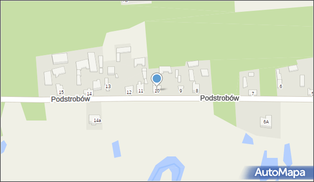 Podstrobów, Podstrobów, 10, mapa Podstrobów