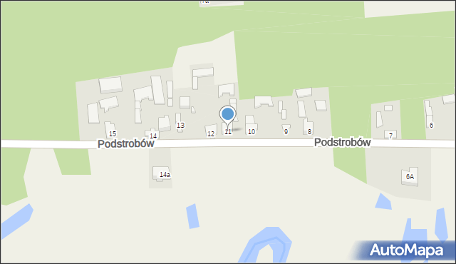 Podstrobów, Podstrobów, 11, mapa Podstrobów