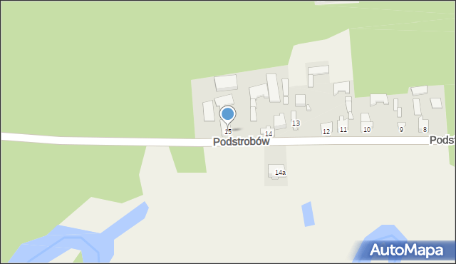 Podstrobów, Podstrobów, 15, mapa Podstrobów