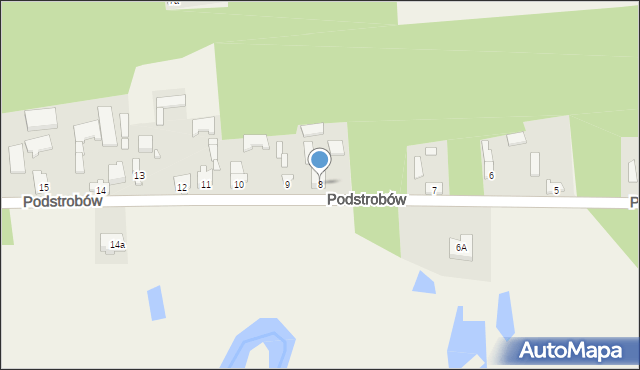 Podstrobów, Podstrobów, 8, mapa Podstrobów