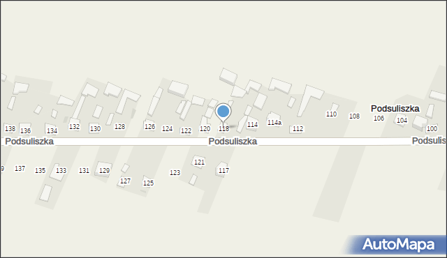 Podsuliszka, Podsuliszka, 118, mapa Podsuliszka