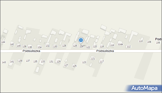 Podsuliszka, Podsuliszka, 124, mapa Podsuliszka