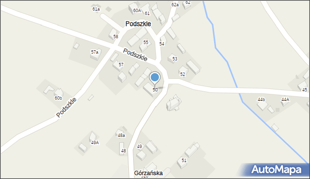 Podszkle, Podszkle, 50, mapa Podszkle