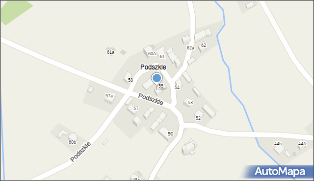 Podszkle, Podszkle, 56, mapa Podszkle