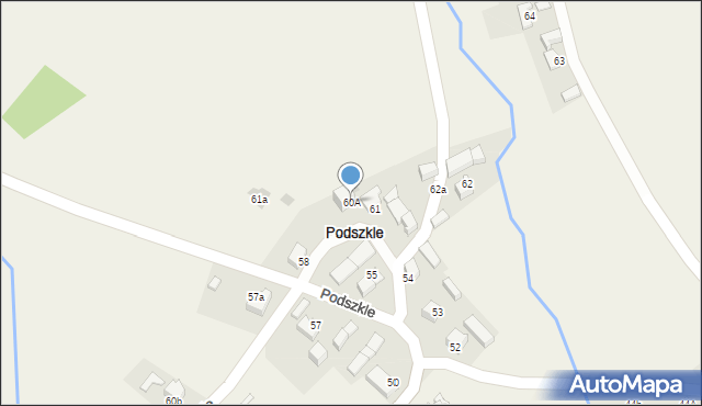 Podszkle, Podszkle, 60A, mapa Podszkle