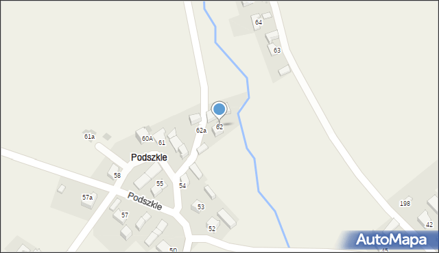 Podszkle, Podszkle, 62, mapa Podszkle