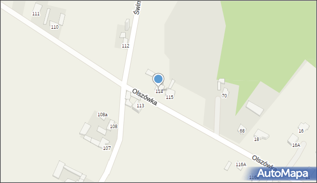 Podszkodzie, Podszkodzie, 114, mapa Podszkodzie