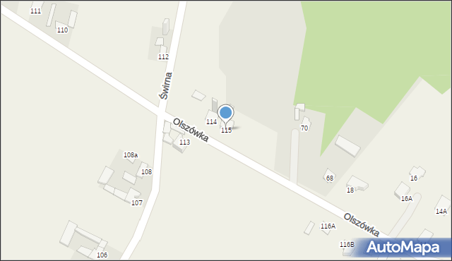 Podszkodzie, Podszkodzie, 115, mapa Podszkodzie