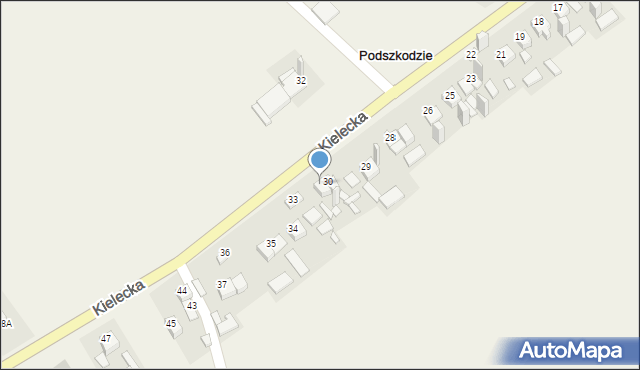 Podszkodzie, Podszkodzie, 31, mapa Podszkodzie