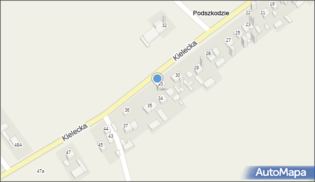 Podszkodzie, Podszkodzie, 33A, mapa Podszkodzie