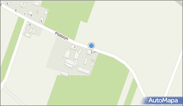 Podszyn, Podszyn, 1, mapa Podszyn